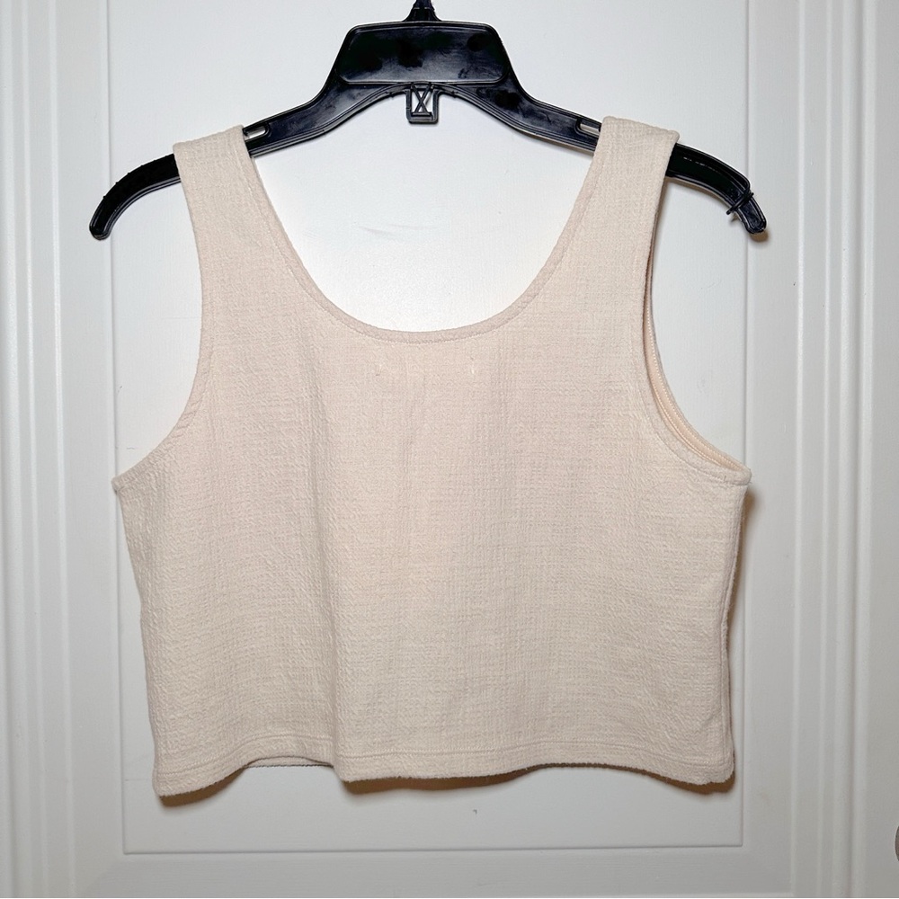 NWT Oak + Fort‎ Cream Button-Down Women's Tank XS - Picture 7 of 13